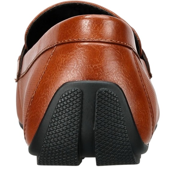 Alfani Mens Brown Penny Comfort Iker Round Toe Slip On Loafers